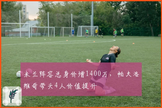 米兰阵容总身价增1400万,帕夫洛维奇带头4人价值提升